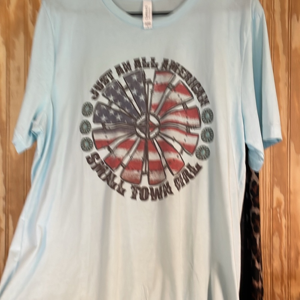 Light Blue Graphic T-Shirt